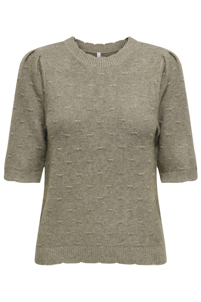 ONLKATIA SS STRUCTURE O-NECK CC KNT 15350776 CUB/MELANGE